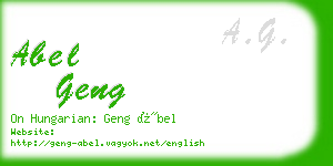 abel geng business card